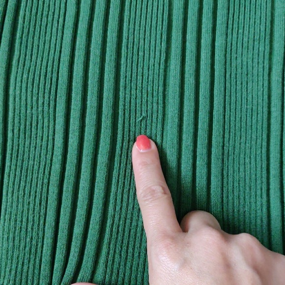 Green ribbed sweater - Picture 4 of 5